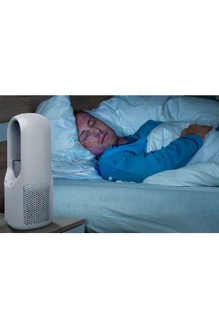 Wezone Taşınabilir Zamanlayıcı Soğutucu Fan - Ev, Dormitorya, Ofise Uygun - Islak Hava Sağlar - Bladesiz Tasarım - Beyaz