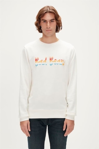 Bad Bear Manuscrıpt Crewneck Erkek Beyaz Sweat - 23.02.12.016 Beyaz