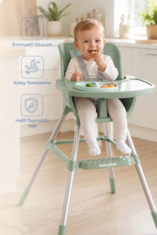 Babyjem XSoft Mama Sandalyesi Soft Yeşil