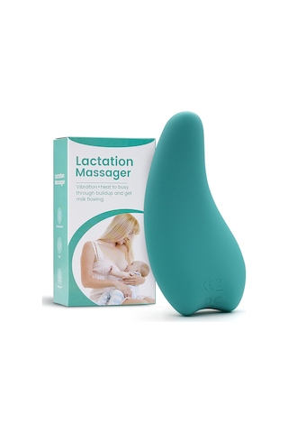 Isıtmalı Emzirme Masaj Aleti Yumuşak Silikon Göğüs Masaj Aleti, Tıkanmış Kanallar İçin Isı + Titreme, Doğum Sonrası Süt Akışını Geliştirir
