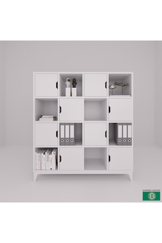 Kitaplık&dosyalık Kapaklı Ve Açık Raflı