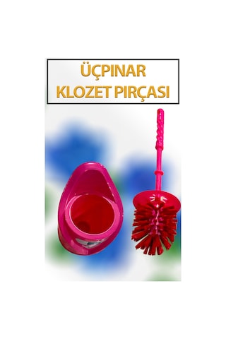 Wc Tuvalet Fırçası Seti Plastik Üçpınar Ekonomik Kırmızı