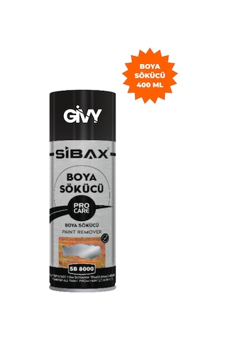 Boya Sökücü Sprey 400 Ml Solvent Bazlı, Vernik Ve Yapıştırıcı Temizleyici Sb8000
