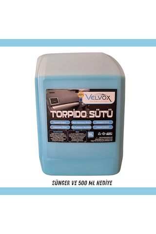 Velvox Torpido Bakım Sütü 5 Lt Jel Formu + 500 Ml Ve Sünger