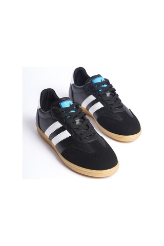 Daxtors Garantili D30004 Günlük Ortopedik Kadın Sneaker Spor Ayakkabı Siyah-beyaz