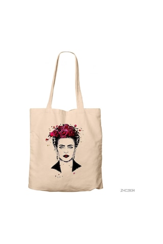Frida Kahlo Portre - 7 Kanvas Bez Çanta