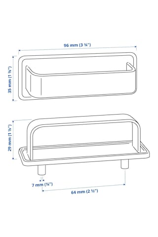 Ikea Sörbyn Kulp, Krom Kaplama, 96 Mm, 2 Adet Gümüş