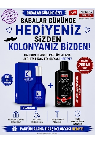 Caldion Classic Erkek Parfüm Edt 50 Ml Babalar Günü Özel Jagler Traş Kolonyası Hediye Aromatik