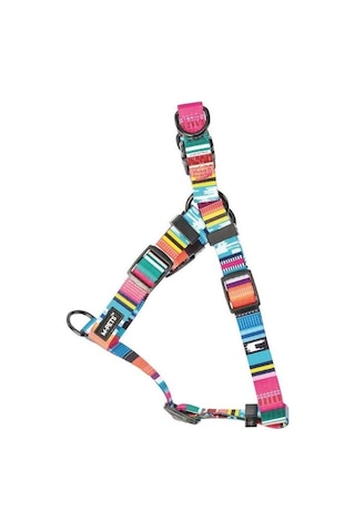 M-pets Urban Style Jazz Stripes Köpek Göğüs Tasması M Pembe