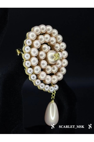 Scarlet Msk Chanel İnci Broş 214275649 Beyaz