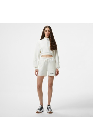 United4 Unıted4 Örme Crop Kadın Ekru Sweatshirt Cuko25ss Krem