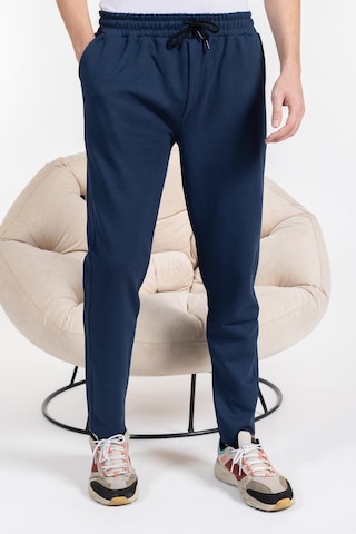 Mutlu City Double Face Kumaş Basic Düz Model Rahat Kalıp Pantolon Kesim Trend Erkek Eşofman Altı-2880-indigo İndigo