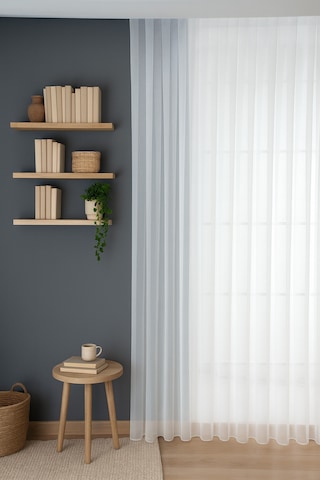 Soft Dokulu Şık Pileli Tül Perde Salon Oturma Odası Yatak Odası Çocuk Odası Beyaz