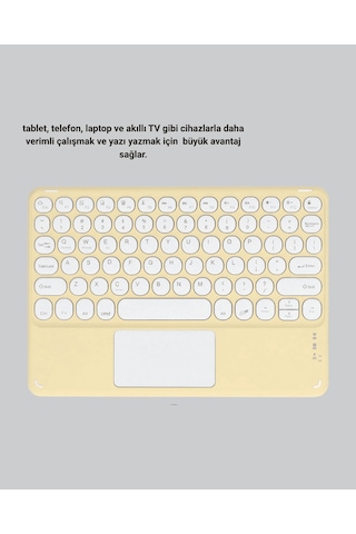 Bluetooth Klavye Kompakt Taşınabilir Sessiz Tuşlar Xuczzztouchpad-2-1