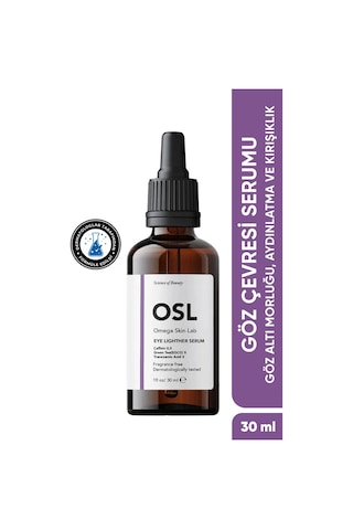 OSL Omega Skin Lab Göz Altı Morluğu Aydınlatıcı Ve Kırışıklık İçin Göz Çevresi Serumu 30 ML