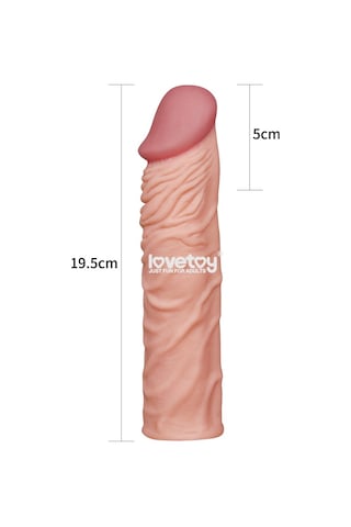 Hızlı Express Lovetoy X-Tender 5 CM Dolgulu Uzatmalı Realistik Penis Kılıfı 20 CM
