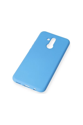 Newface - 804 - Huawei Mate 20 Lite Kılıf Nano İçi Kadife Silikon - Csmo-tex - - Mavi