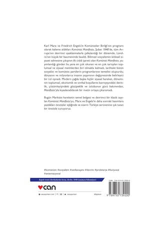 Komünist Manifesto - Karl Marx-Friedrich Engels - Can Yayınları