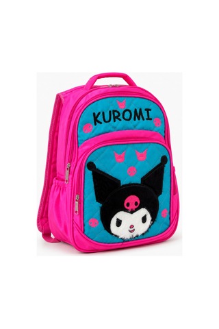 Miço Kids Kuromi Peluş Kapitone Kız Çocuk Okul Çantası Fuşya