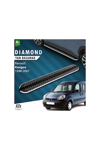 S-dizayn Renault Kangoo Diamond Krom Yan Basamak 183 Cm 1998-2007 A+ Kalite
