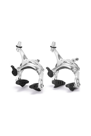 Geeroyoo Yüksek Performanslı Alüminyum Bisiklet Fren Seti - Çift Kollu C Tipi V Fren, Yol Ve Katlanır Bisikletler İçin Gümüş