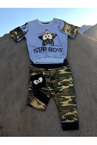 Kamuflaj 3 İplik Takım renkli