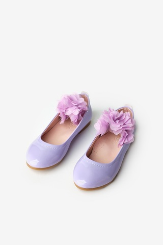 Le Mabelle Lila Tül Çiçekli Kız Çocuk Ayakkabı Lila
