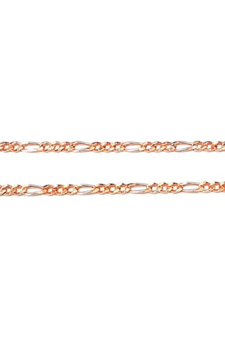 Omar Silver Unisex İnce Figaro 2,2 Mm 925 Ayar Rose Gümüş Kolye Zincir