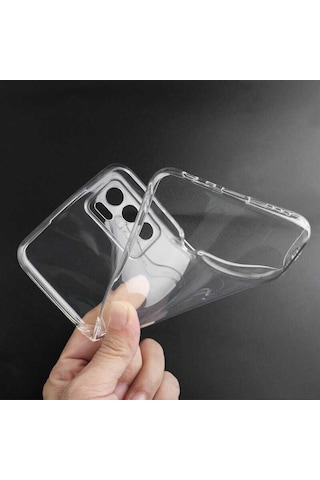 Noktaks - Oppo A16 Uyumlu - Kılıf Şeffaf Soft Slim Fitt Süper Silikon Kapak - Şeffaf