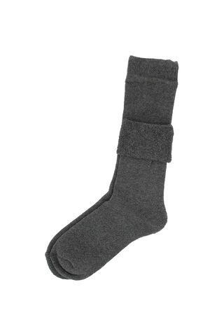 6'Lı Paket Termal/Thermal Kıvrık Havlu Kalın Kışlık Kadın Çorap-Gri