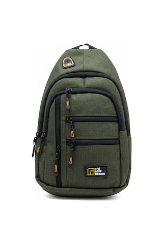 Goldline Avm Unisex Çok Bölmeli Çapraz Ayarlanabilir Askılı Göğüs Omuz Çantası Haki