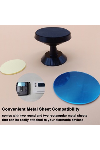 Symbee Siyah Alüminyum Manyetik Asma Tutucu - Dijital Cihazlar İçin 360 Evrensel Başlıklı, Duvara Kurulabilir, Dayanıklı Ve Hafif