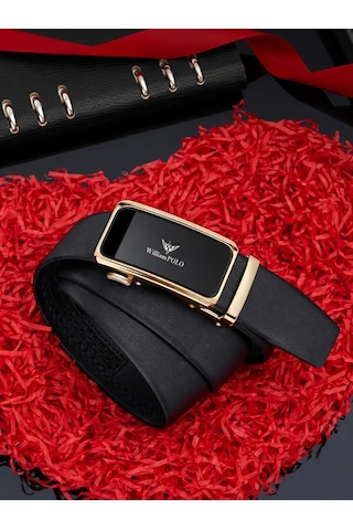 Williampolo Modern Otomatik Tokalı Hakiki Deri Erkek Kemer Gold
