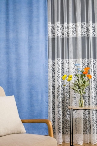 Bebe Mavisi Rengi Pilesiz Ekstraforlu Düz Dikim Fon Perde Tek Kanat 9246 Lntdz, 240 X 260 Çok Renkli