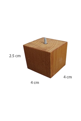 Masa - Mobilya - Ünite - Koltuk- Kanepe- Ahşap Ayak Takoz Yükseltici - 2.5 Cm Ceviz