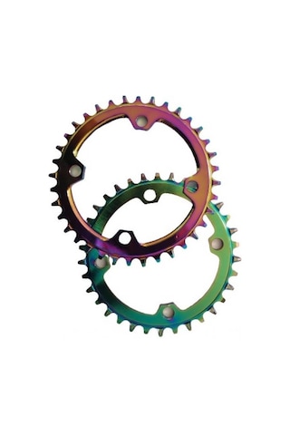 Bisiklet Aynakol Tek Yaprak Rainbow 104 Bcd 9/10/11 Uyumlu Aynakol Yaprağı 34t Tek Yaprak Çok Renkli