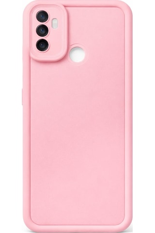Oppo A53 4g Uyumlu Kamera Çıkıntılı Mat Silikon Telefon Kılıfı Pembe