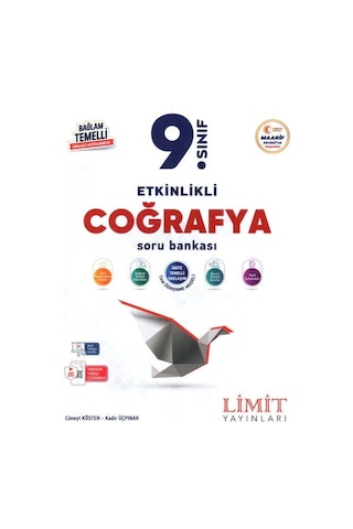 Limit Yayınları 9. Sınıf Coğrafya Etkinlikli Maarif Soru Bankası