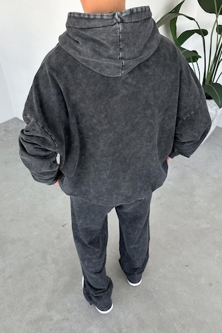 Antrasit Basic Yıkamalı Oversize Sweatshirt Antrasit