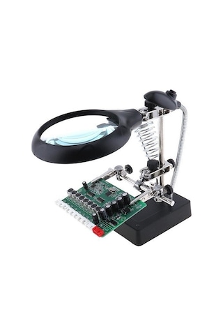 Bushman 5 LED 3 Farklı Mercek Çok Fonksiyonlu Lehim Tamir Standı