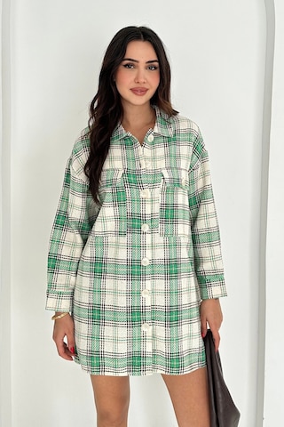 Uzun Oduncu Gömlek Yeşil Yeşil