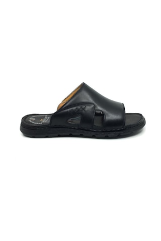 Luis Figo Deri Günlük Ortopedik Erkek Büyük Numara Terlik 39-49 Siyah