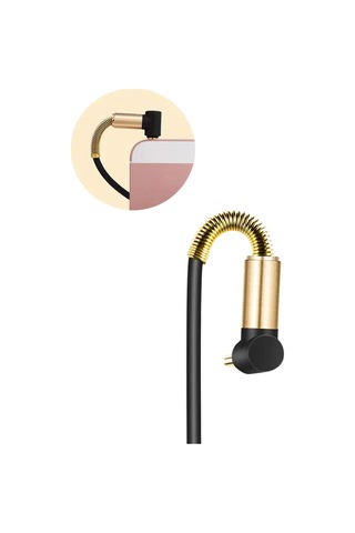 Woody Sofia 3.5mm Aux Kablosu Jak Erkek Erkek L Tipi 1 Metre Ses Aktarım Kablosu