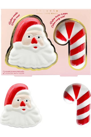 Inuwet Noel Baba Ve Baston Şeker Şeklinde 2'li Banyo Bombası Seti Fresh