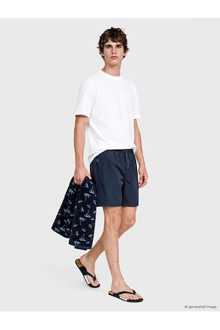 Lcw Swımwear İndigo Kısa Boy Erkek Deniz Şortu