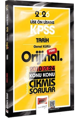Yargı 2026 Kpss Lise Ön Lisans Tarih Orijinal 2010-2024 Konu Konu Çıkmış Sorular