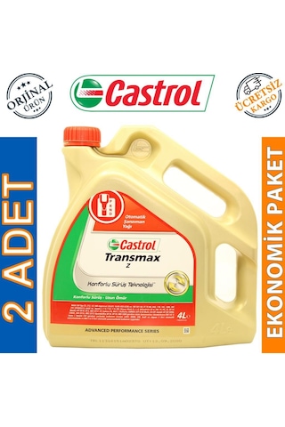 Castrol Transmax Z Sentetik Otomatik Şanzıman Yağı 2 x 4 L