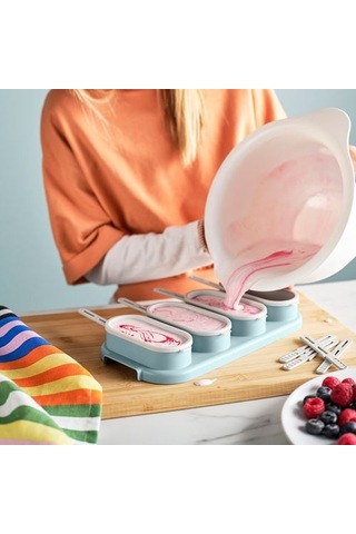 Ikea Uppfylld Dondurma Kalıbı, Açık Turkuaz-açık Gri, 4 Adet