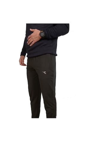 Diadora Mundial 21 Erkek Likralı Siyah Eşofman Altı Çok Renkli