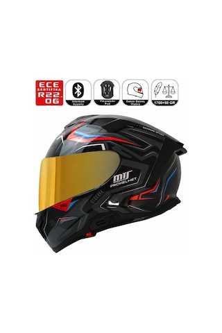 Motosiklet Kaskı Güneş Vizörlü Full Face Motorcu Kaskı Cramo Çok Renkli